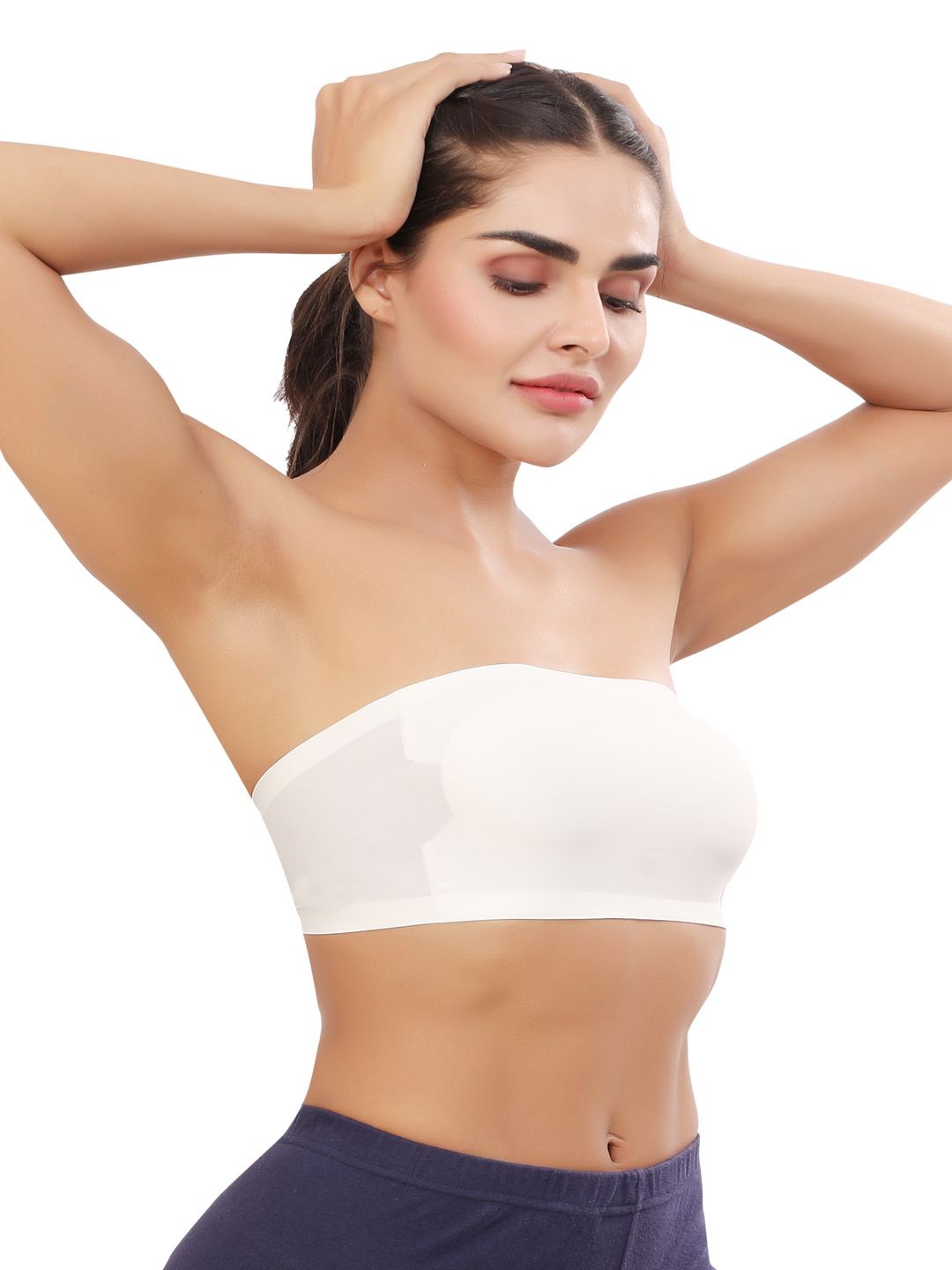 

Bella Voste Bandeau Bra Full Coverage, Beige