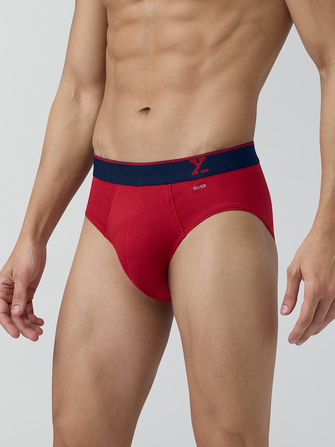 

XYXX Men Pack Of 3 Traq Cotton Briefs XYBRF3PCKN1059, Red