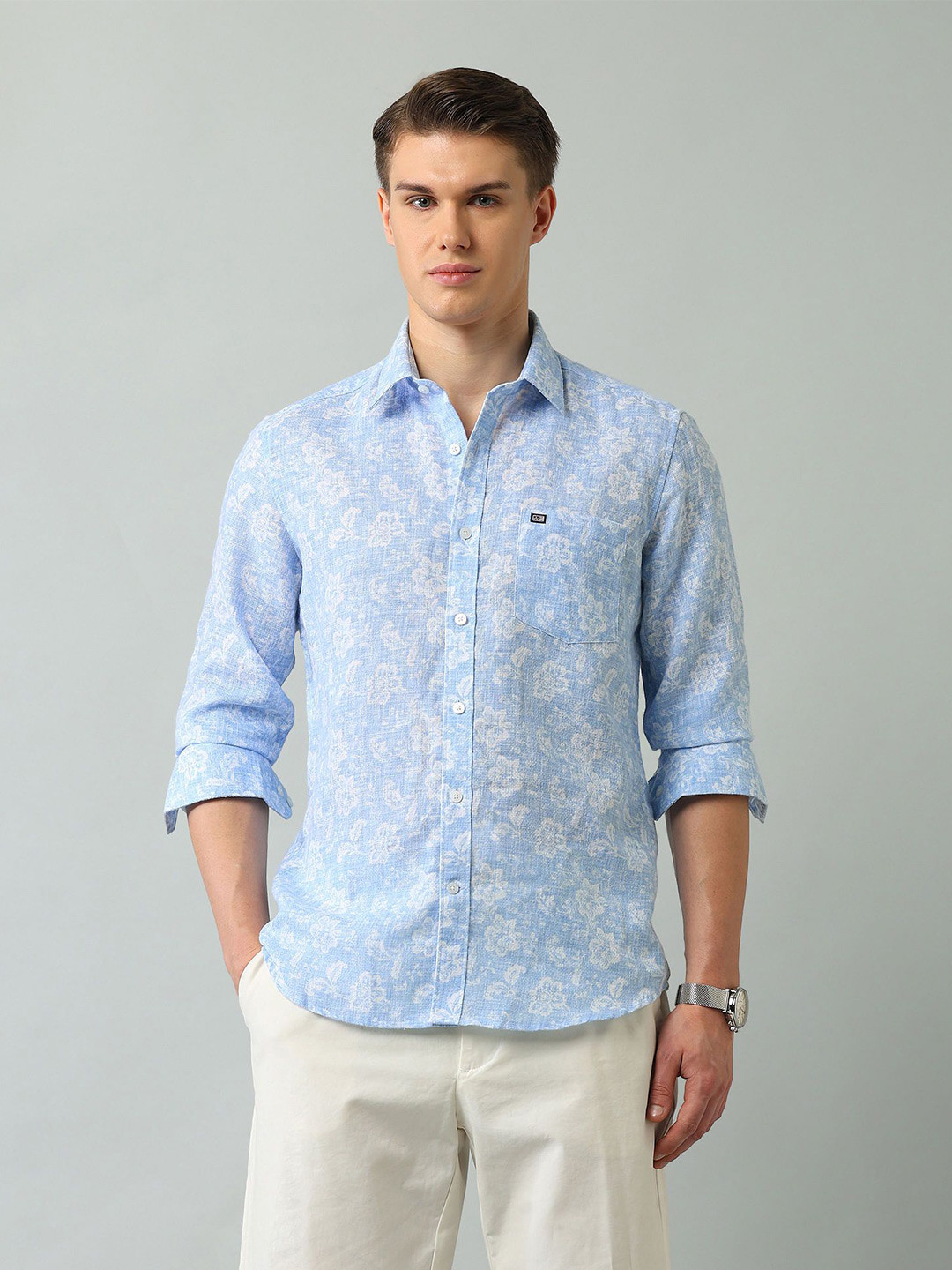 

Arrow Sport Men Slim Fit Floral Opaque Printed Casual Shirt, Blue