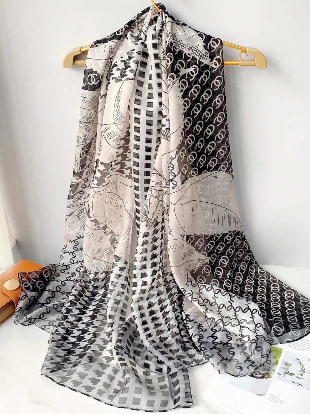 

CrossKulture Women Printed Scarf, Black