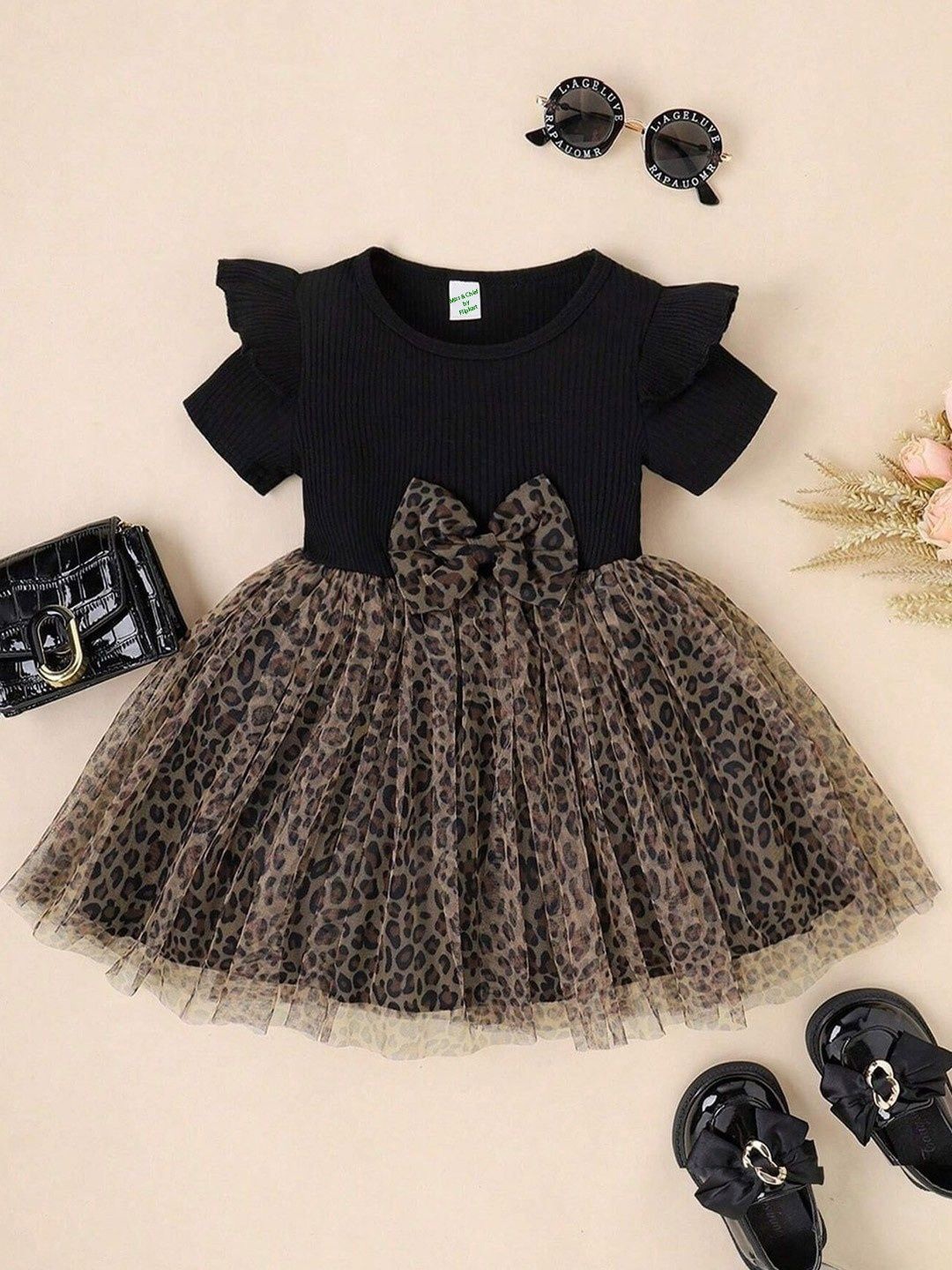 

Miss & Chief Embellished A-Line Dress, Black