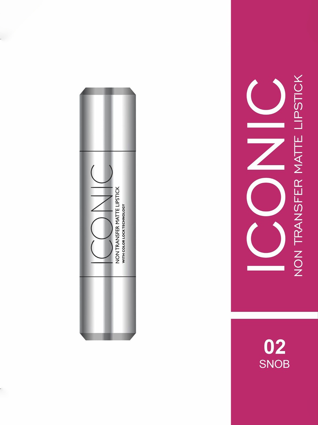 

TEEN TEEN COSMETICS Iconic Non Transfer All Day Wear Matte Lipstick- 3.8 g- Snob 02, Pink