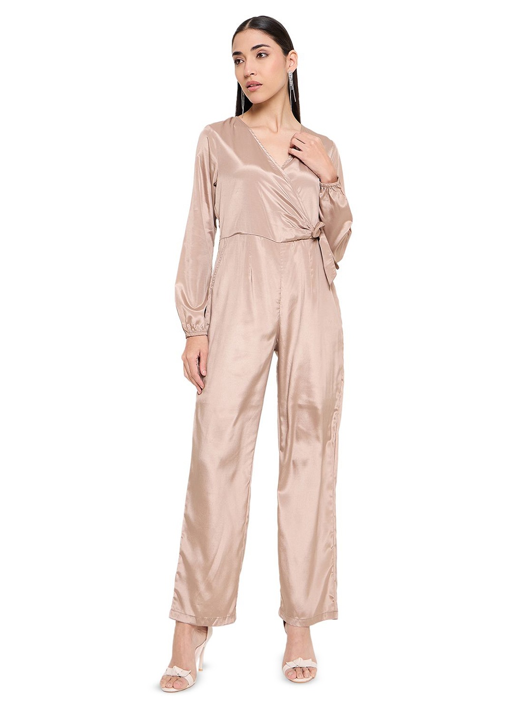 

Imfashini Women Basic Jumpsuit, Tan