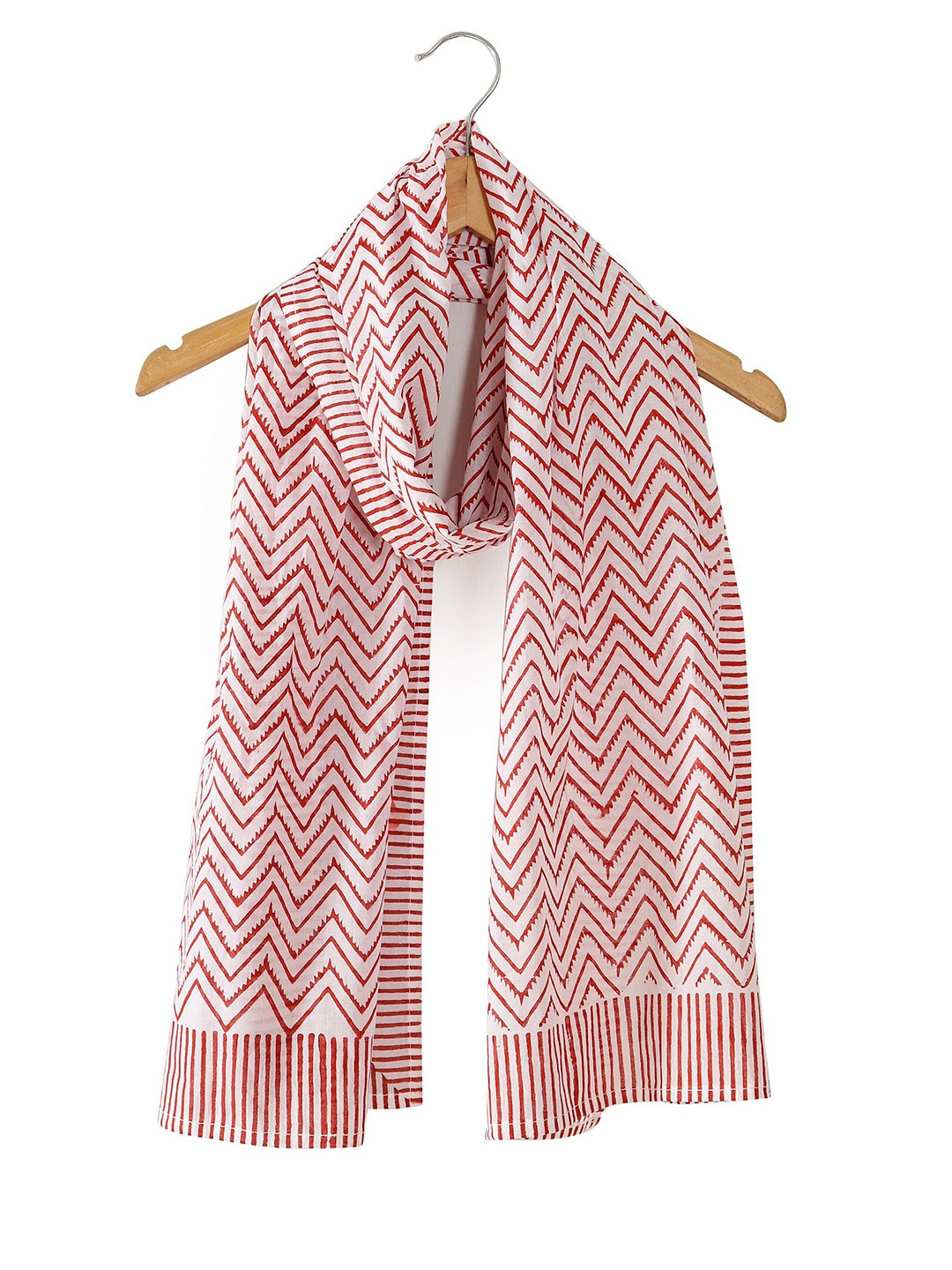 

HANDICRAFT PALACE Women Printed Cotton Scarf, Red