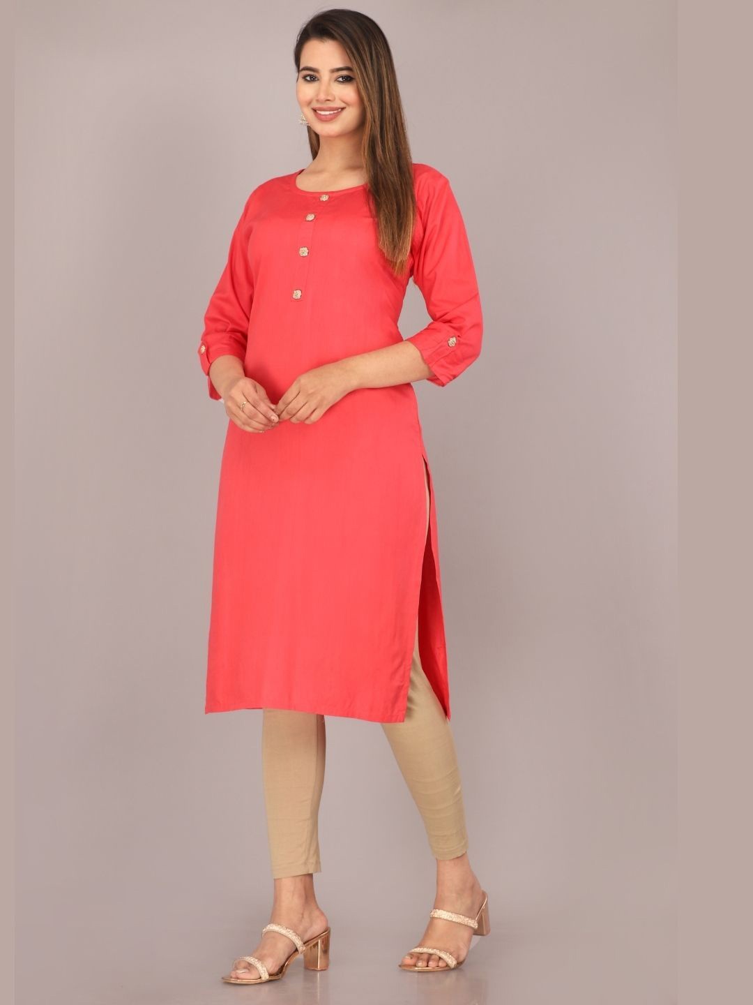 

Mahiras Comfort Maternity Straight Kurta, Orange