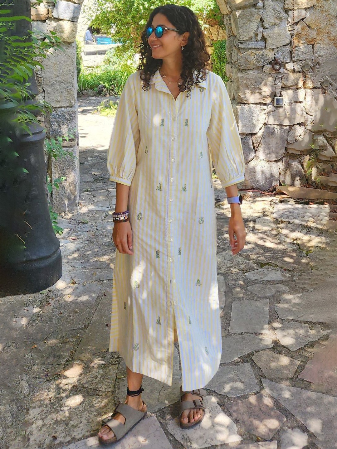

Gulaal Embroidered Shirt Dress, White