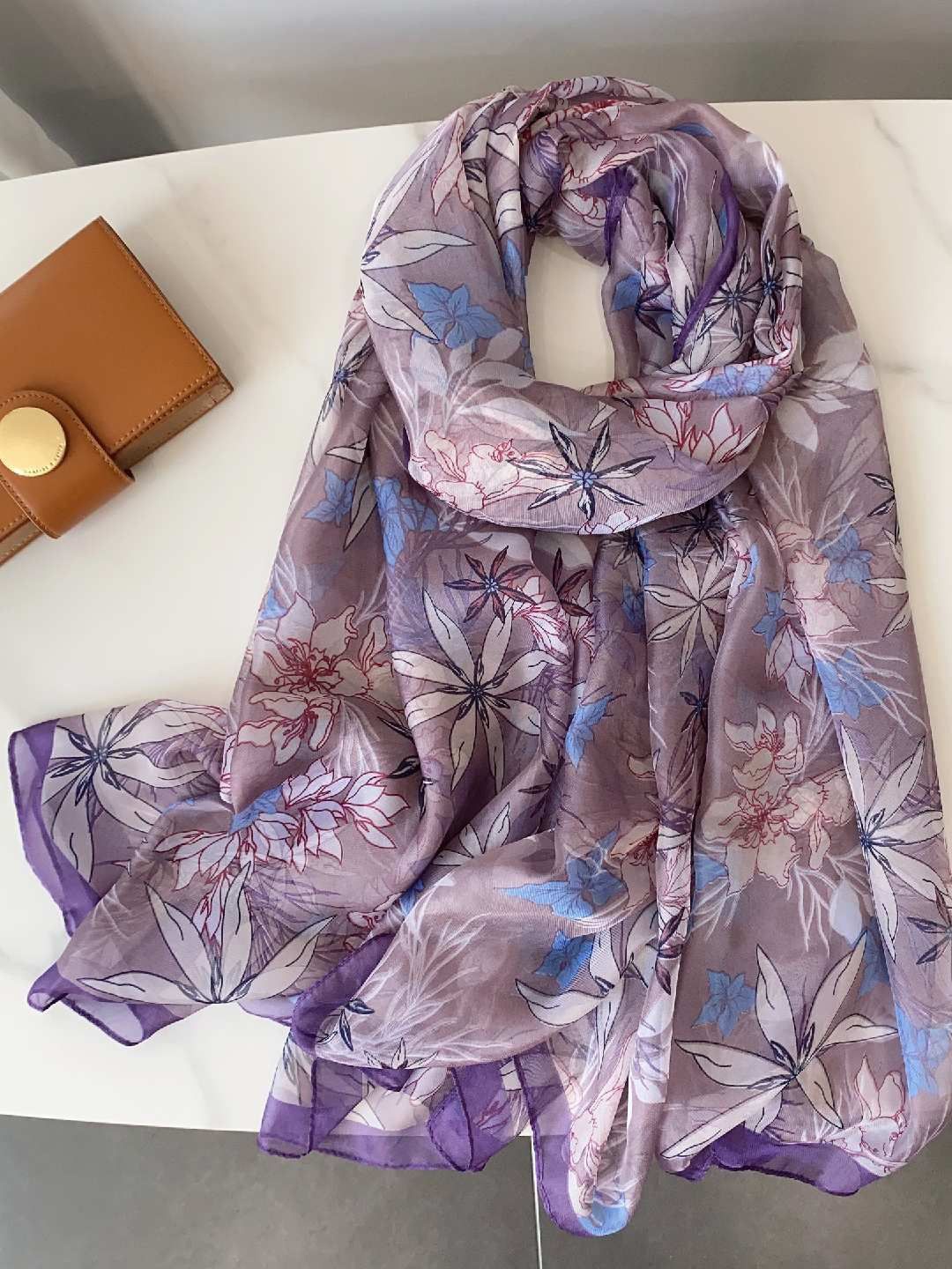 

CrossKulture Women Printed Scarf, Purple