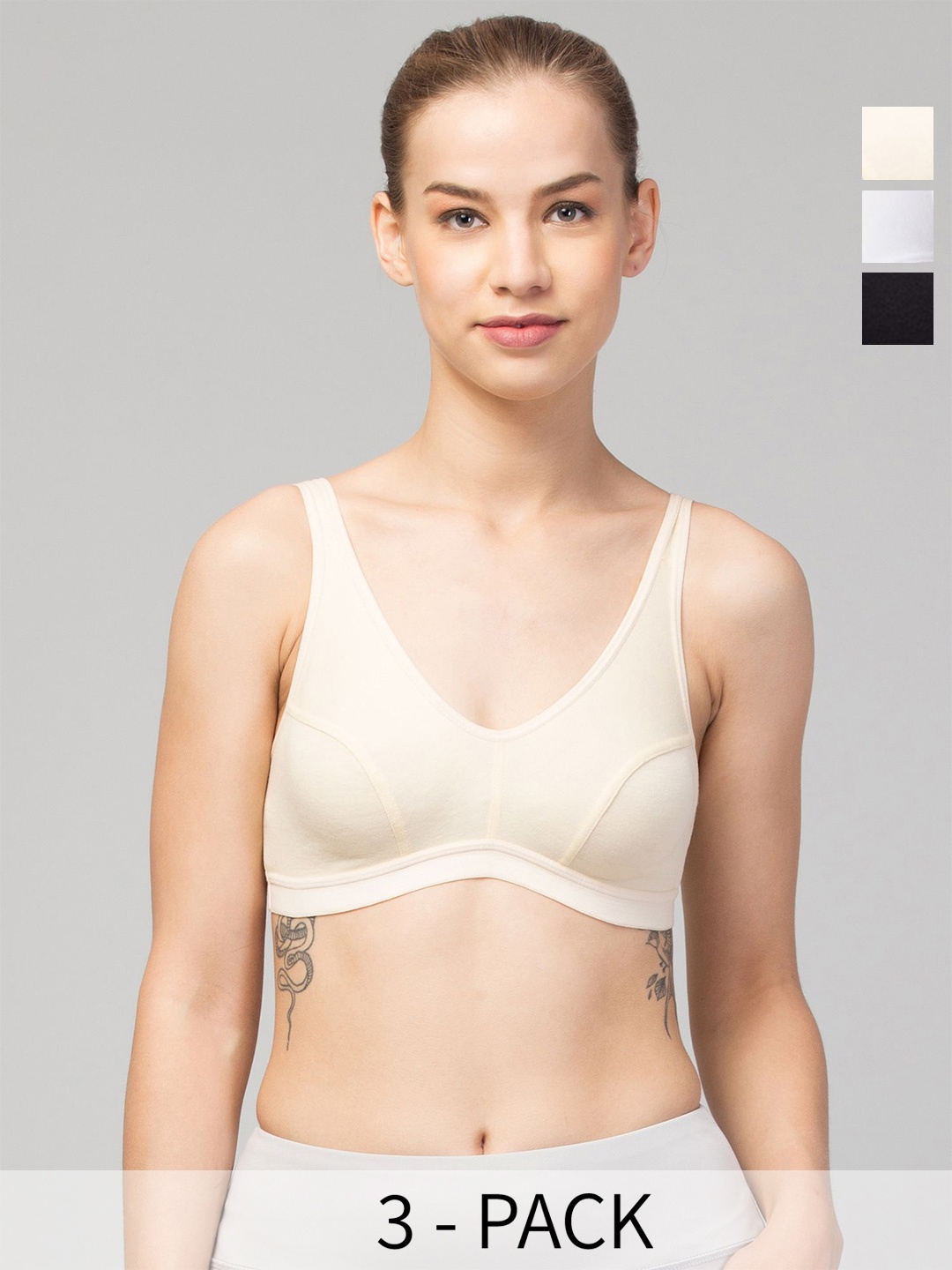 

Apraa & Parma Full Coverage Non Padded Bra, Beige