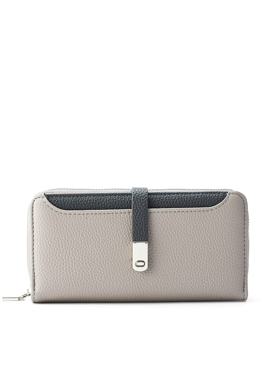 

Lino Perros Women Colourblocked Card Holder, Grey