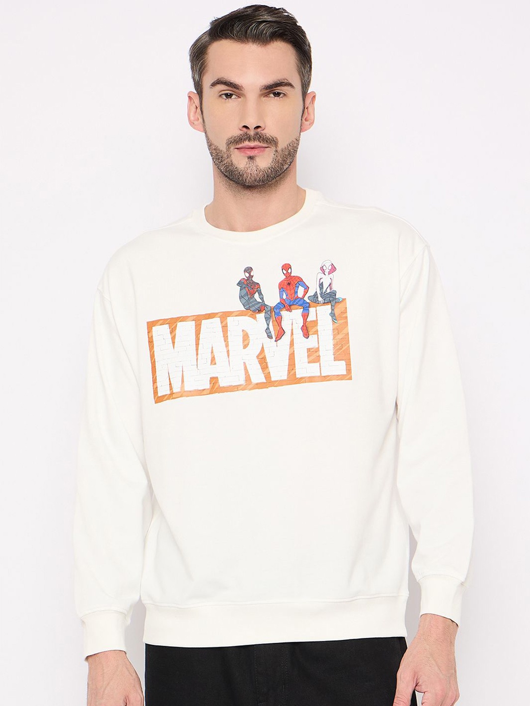 

Wear Your Mind Men Printed Sweatshirt, White
