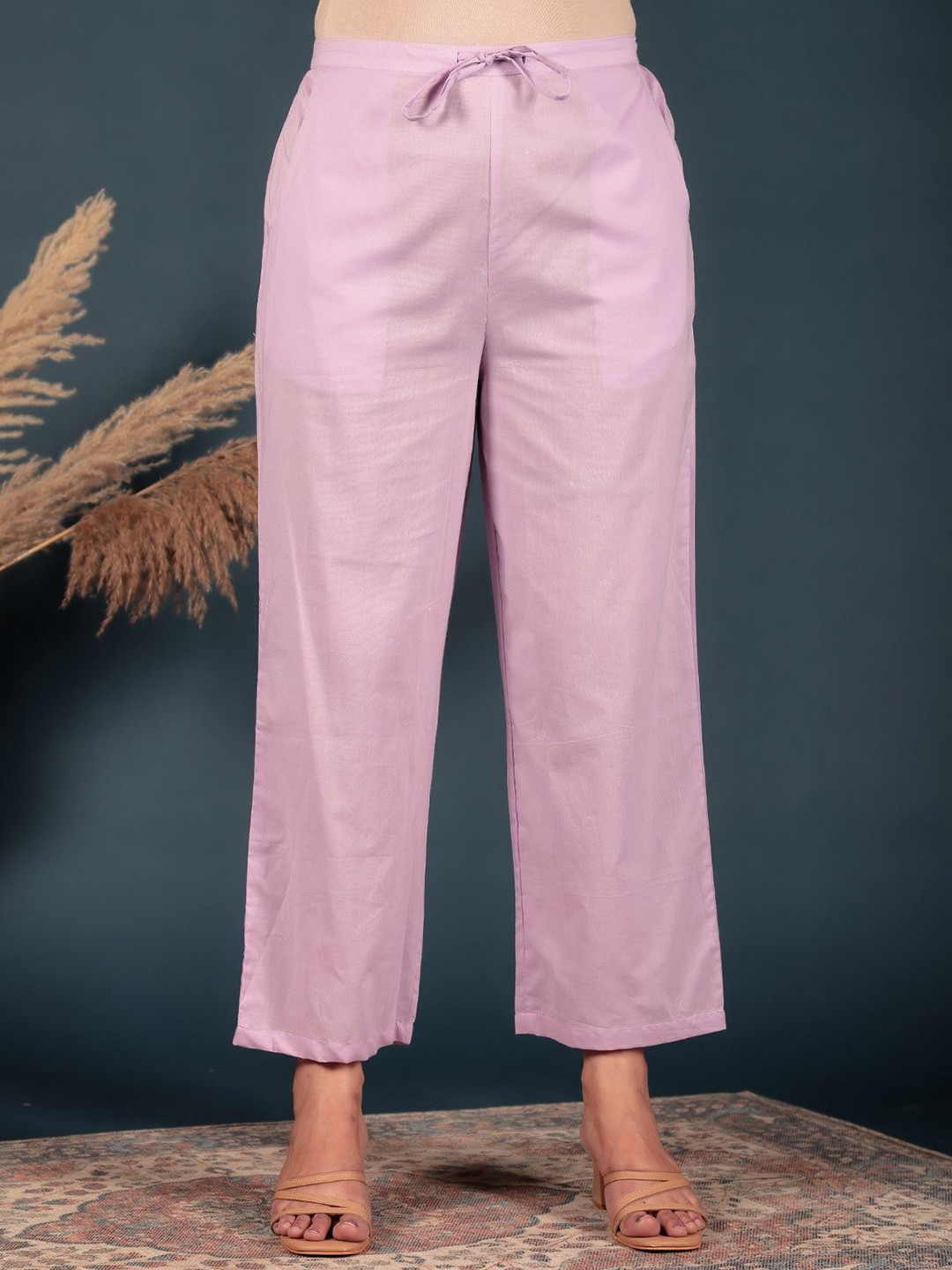 

Aramya Women Ethnic Cotton Palazzos, Pink