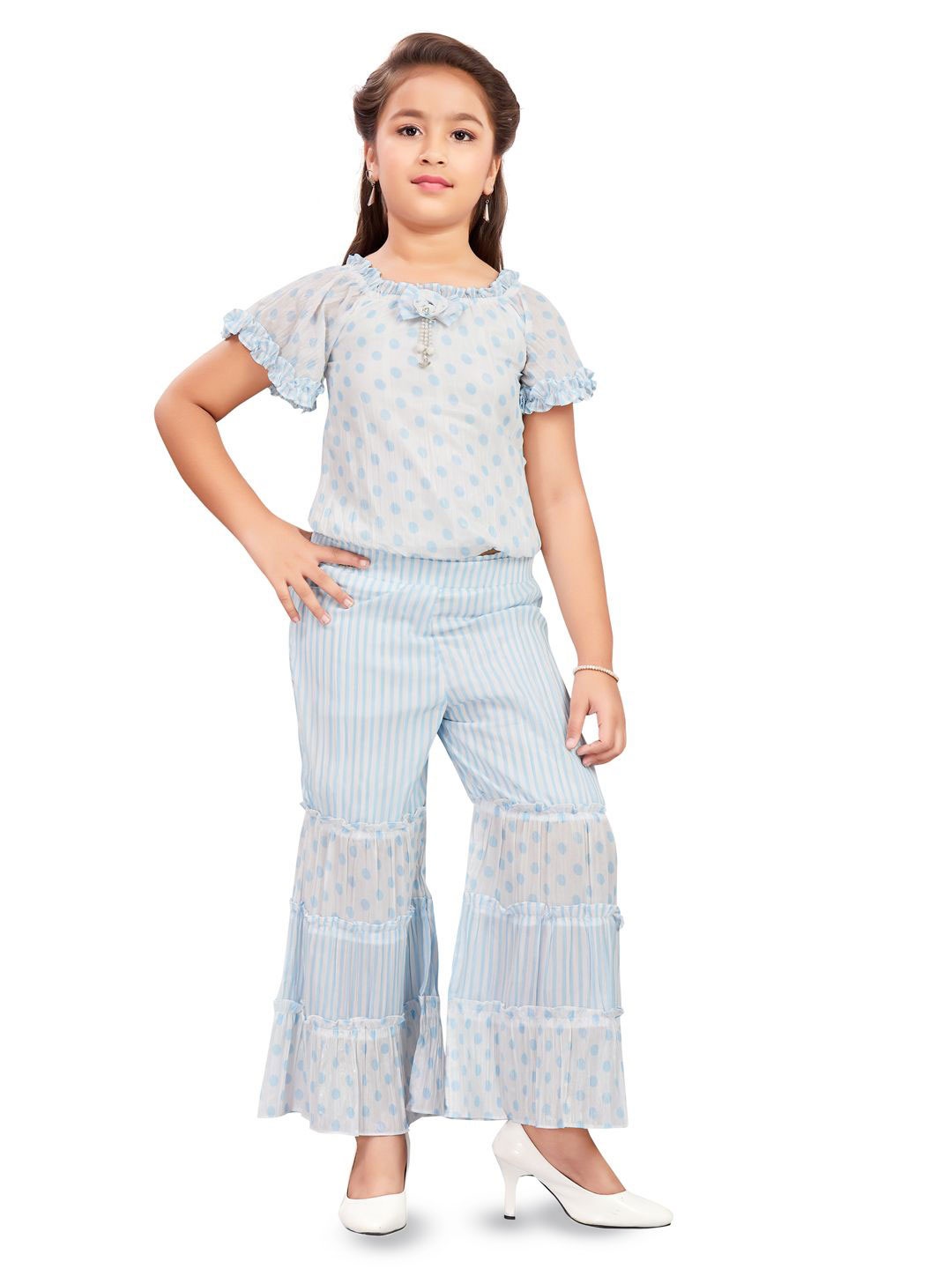 

Lei-Chie Girls Top with Capris, Blue