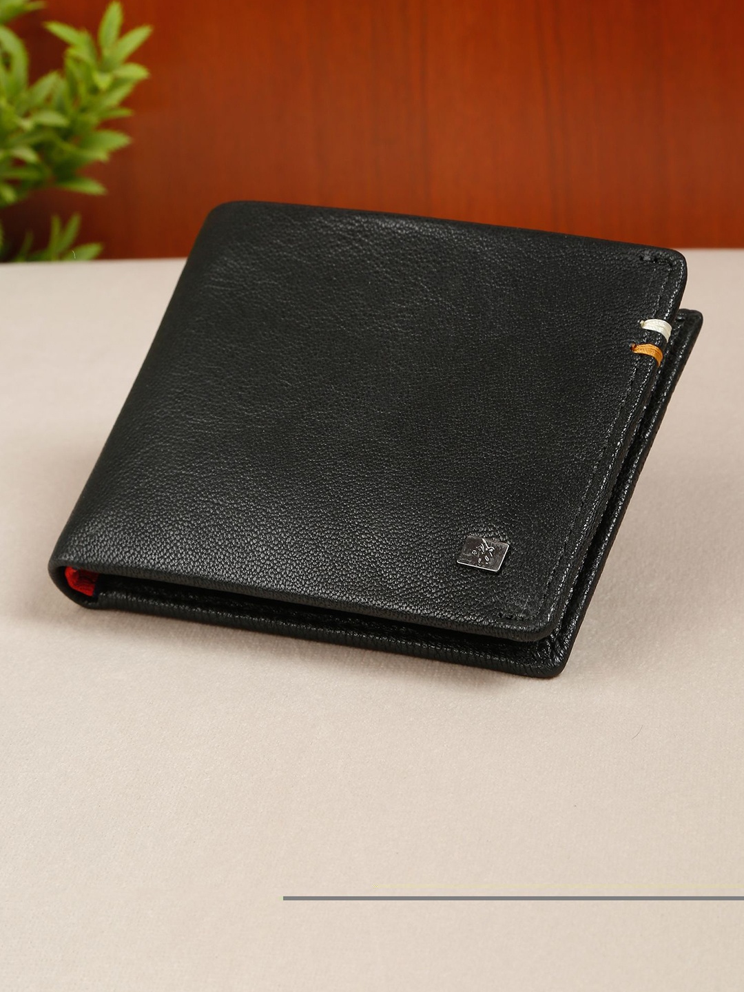 

Cantabil Men Leather Two Fold Wallet, Black