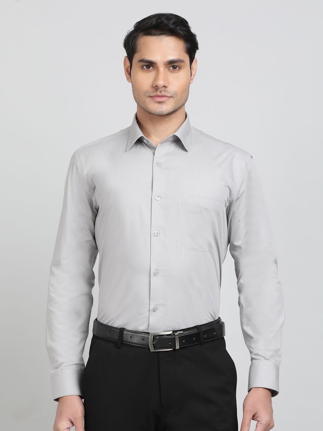 

JADE BLUE Men Slim Fit Opaque Formal Shirt, Grey