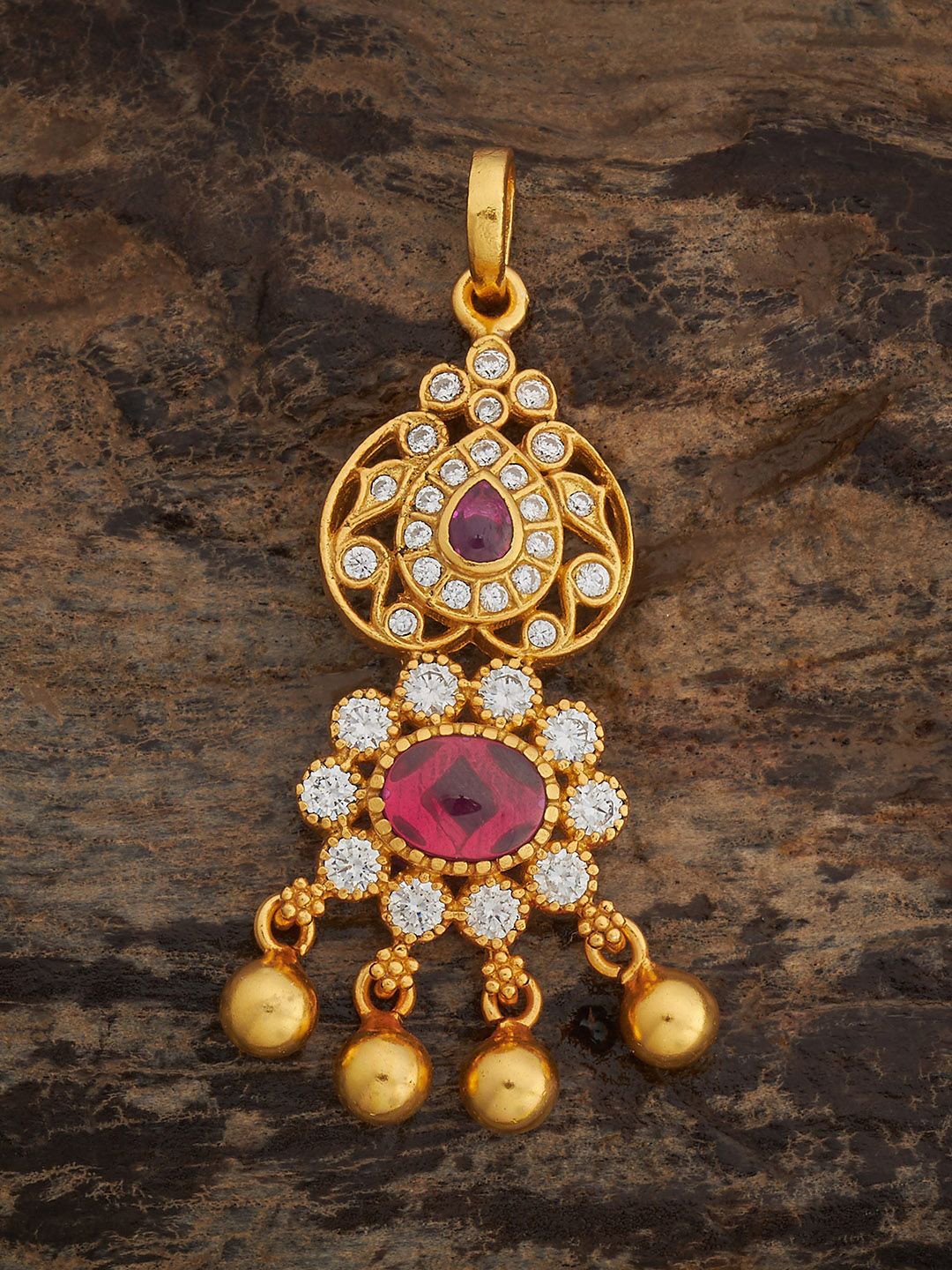 

Kushal's Fashion Jewellery Gold-Plated Teardrop Shaped Pendants