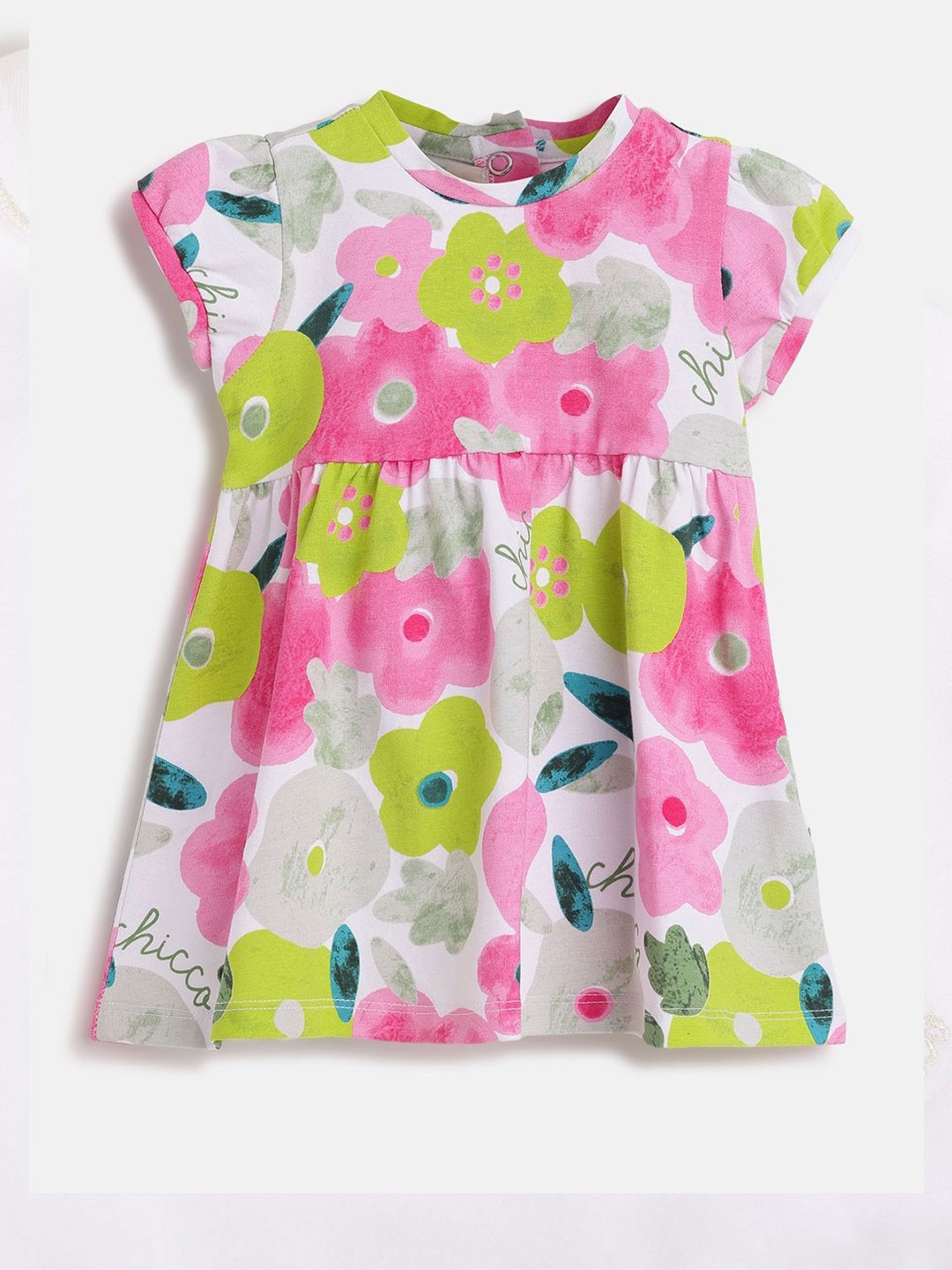 

Chicco Floral Print A-Line Dress, White