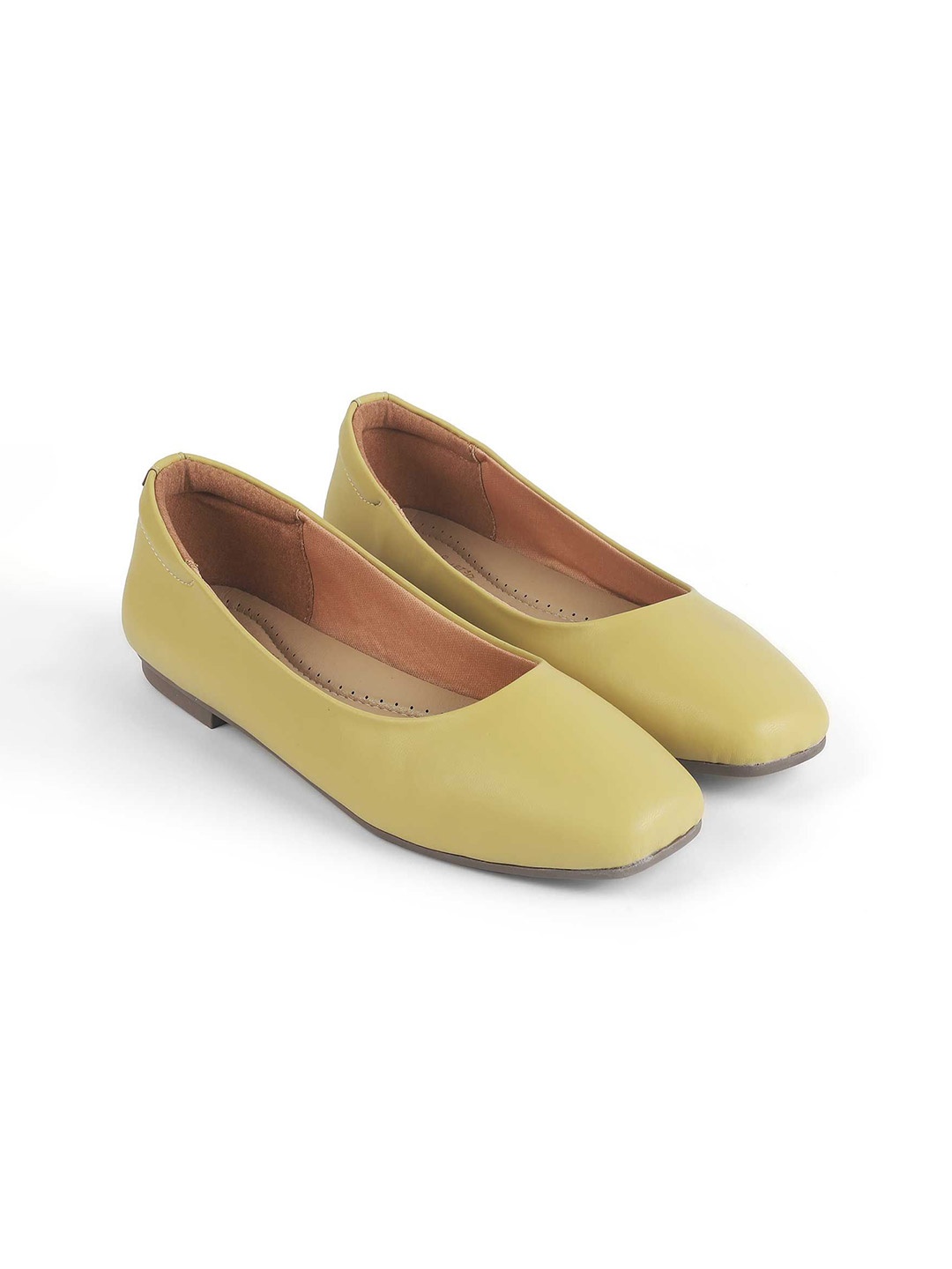 

Tresmode Women Square Toe Ballerinas Flats, Yellow