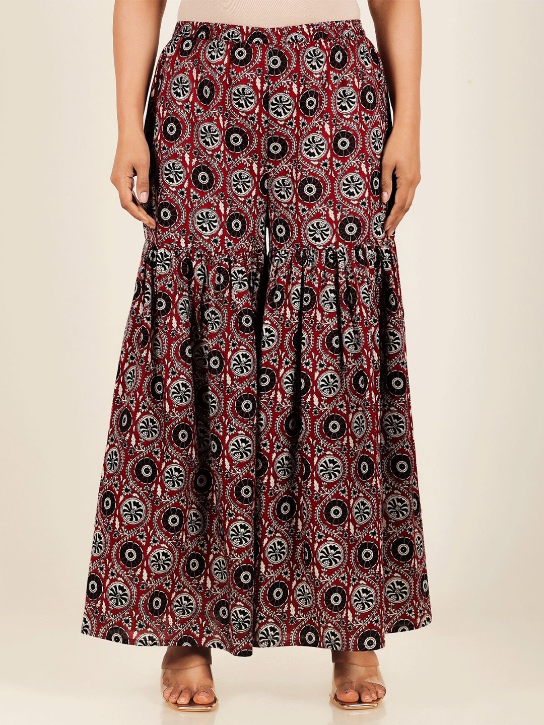 

Aramya Women Printed Ethnic Palazzos, Maroon