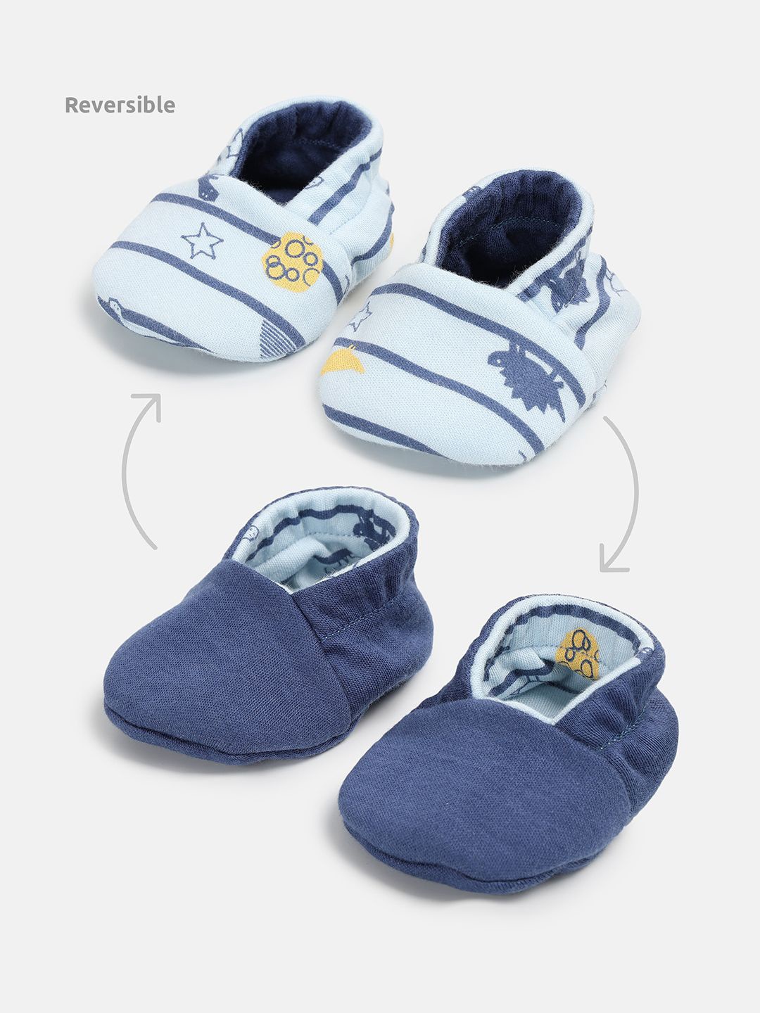 

MINI KLUB Boys Cotton Booties, Blue