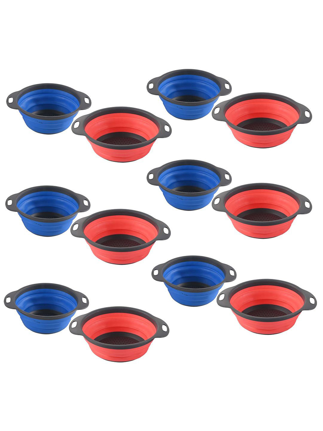 

Kuber Industries Red & Blue 12 Pieces Multipurpose Silicon Kitchen Strainer