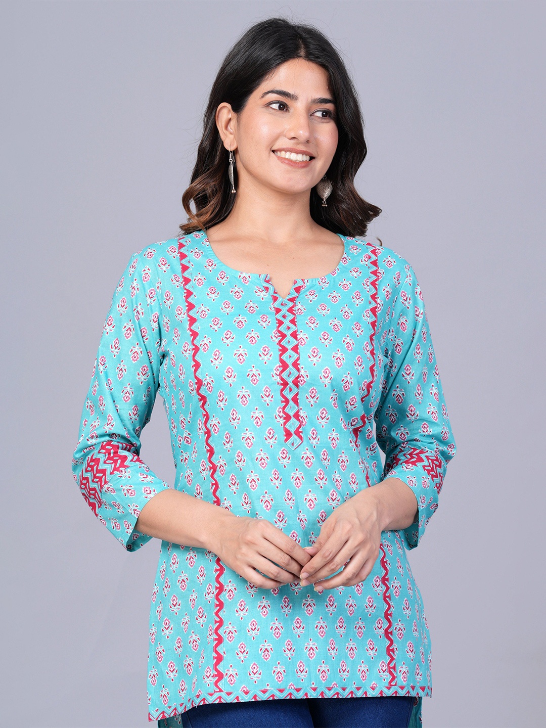 

Mishree Collection Print Cotton Top, Multi
