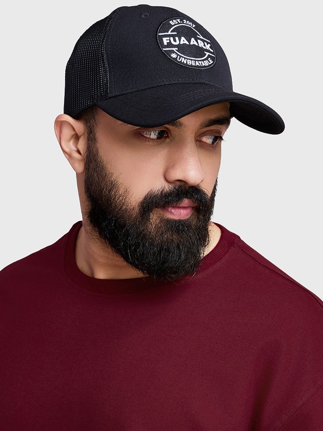 

FUAARK Unisex Unbeatable Trucker Caps For Casual & Sports Wear, Black
