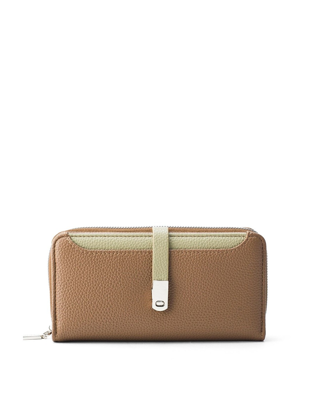 

Lino Perros Women Colourblocked Card Holder, Brown