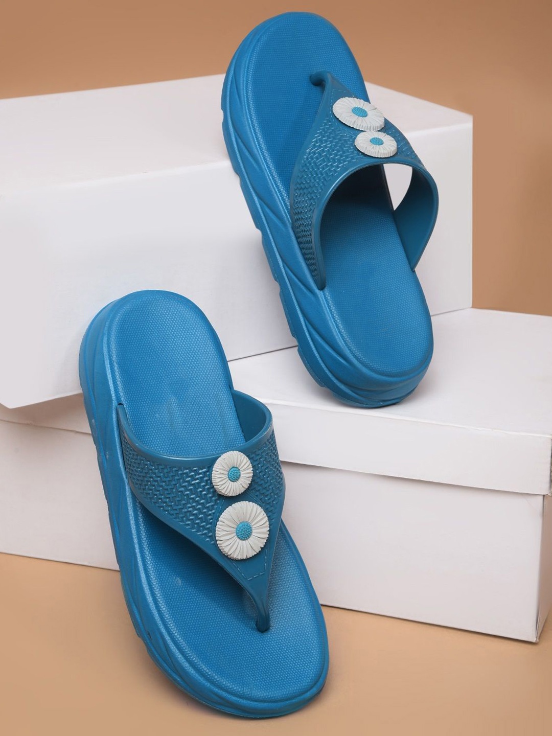 

Action Plus Women Thong Flip-Flops, Blue