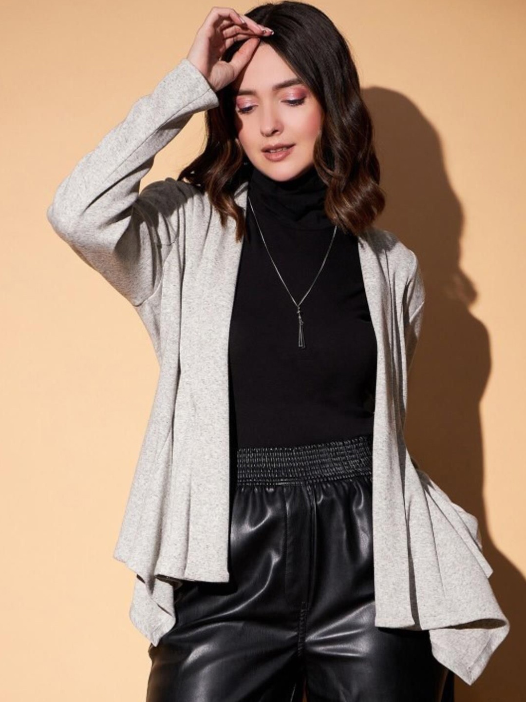 

Kotty Grey Open Front Shrug