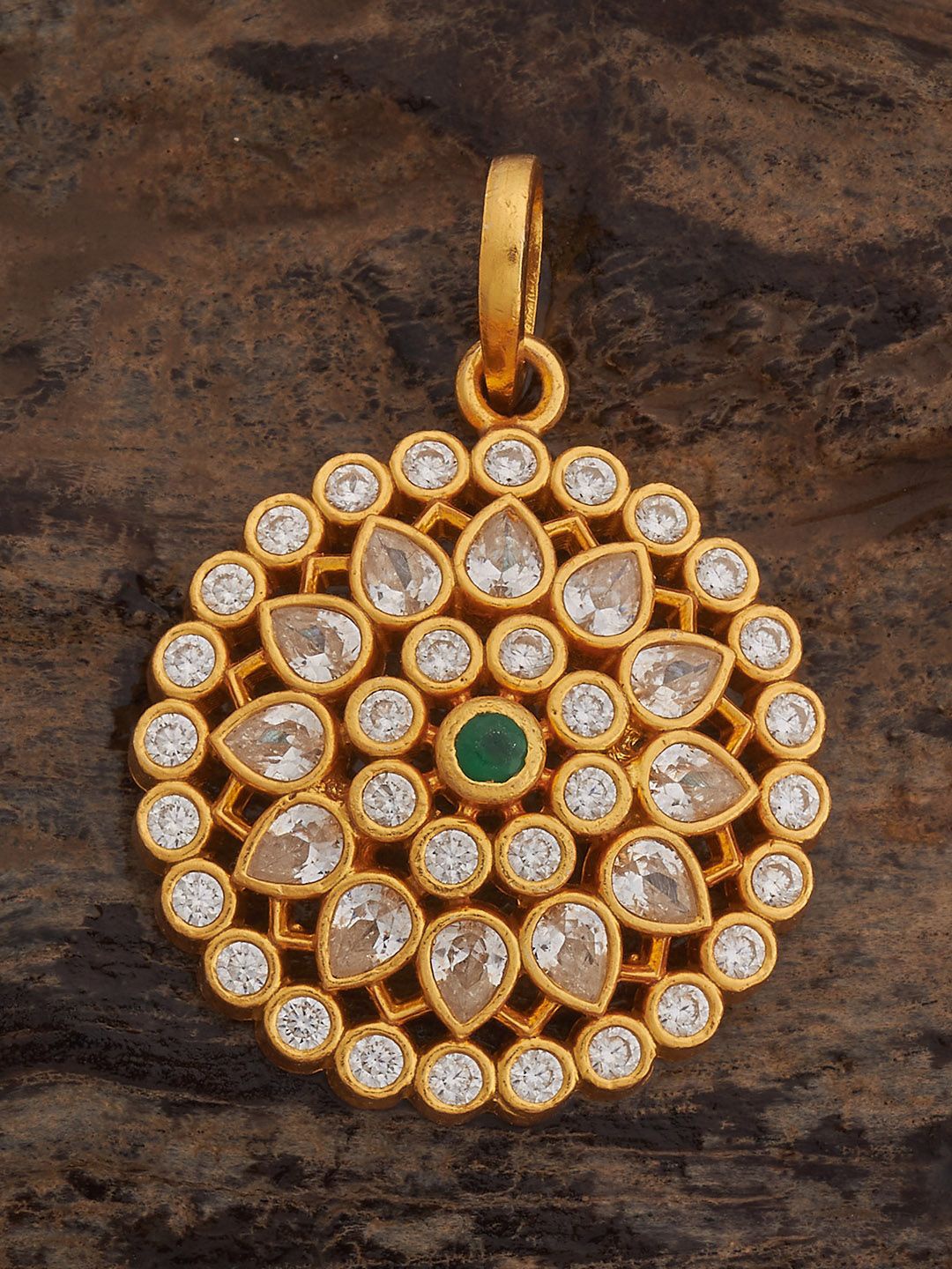 

Kushal's Fashion Jewellery Gold-Plated Circular Pendants