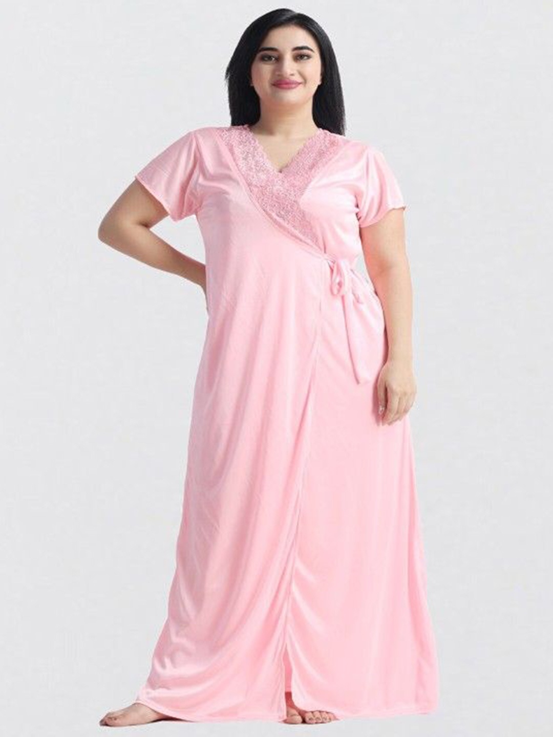 

Softwrap Women Maxi Nightdress, Pink