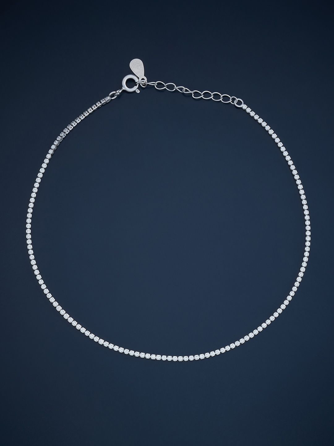 

Kushal's Fashion Jewellery Sterling Silver Rhodium-Plated Anklet