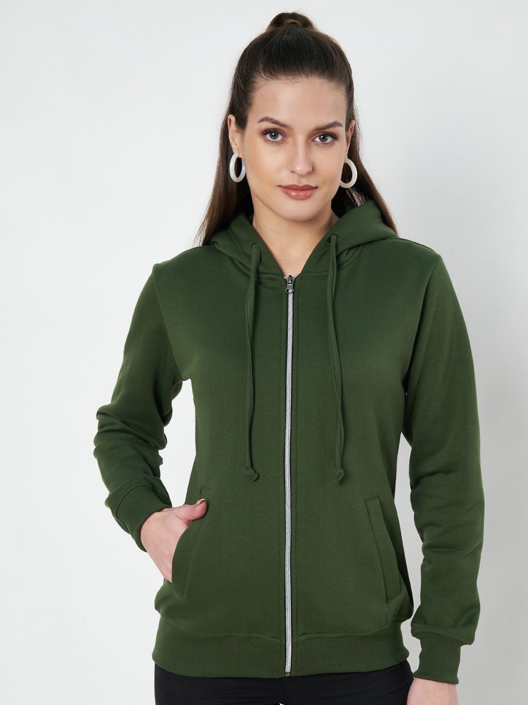 

BRINNS Women Hooded Sweatshirt, Green