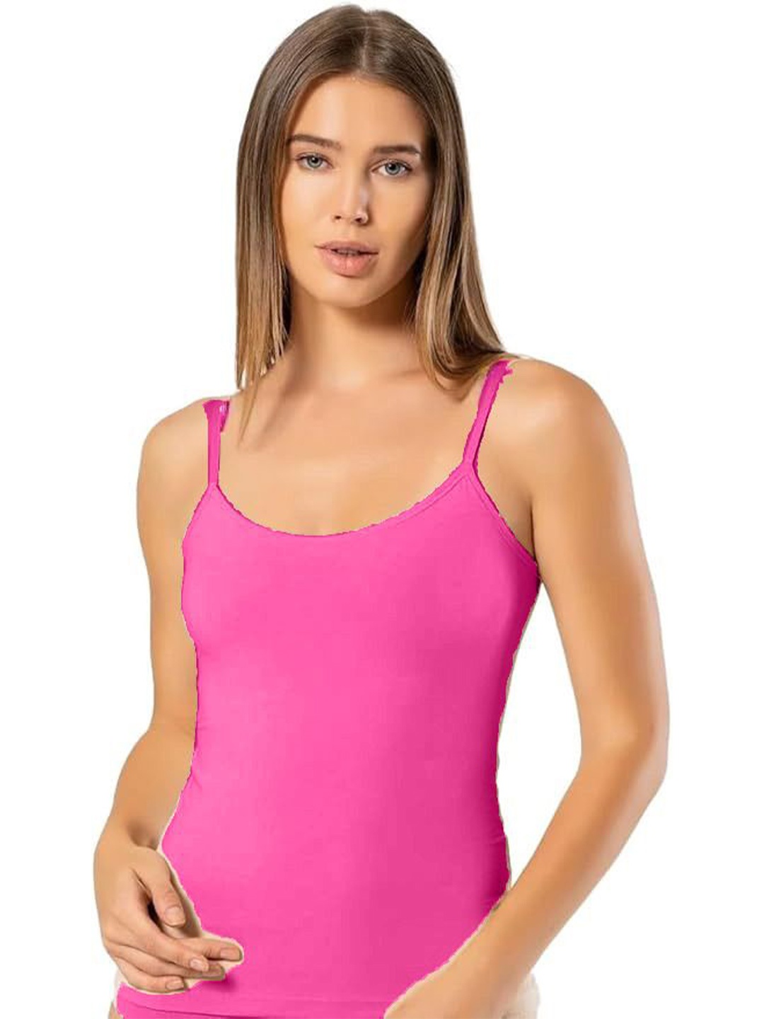 

BODYMIST Cotton Tank Top, Pink