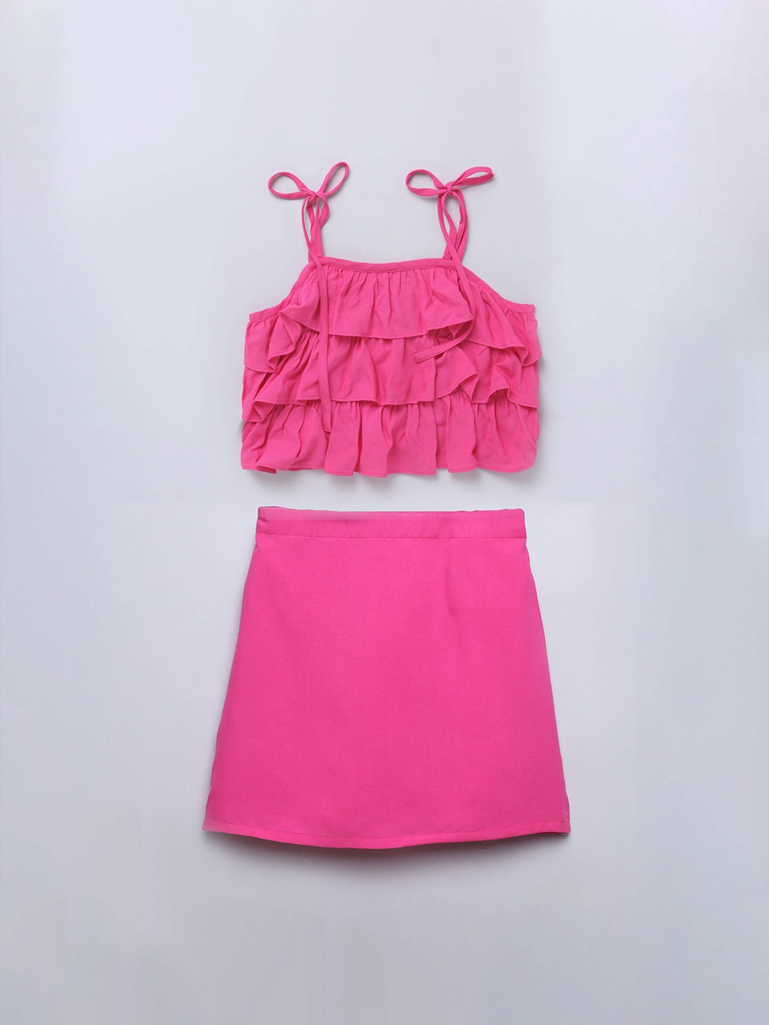 

taffykids Girls Top with Skirt, Pink