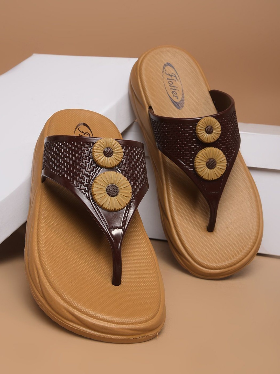 

Action EVA Flotter Women Thong Flip-Flops, Brown