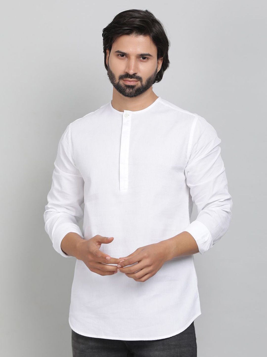 

JADE BLUE Men Slim Fit Opaque Casual Shirt, White