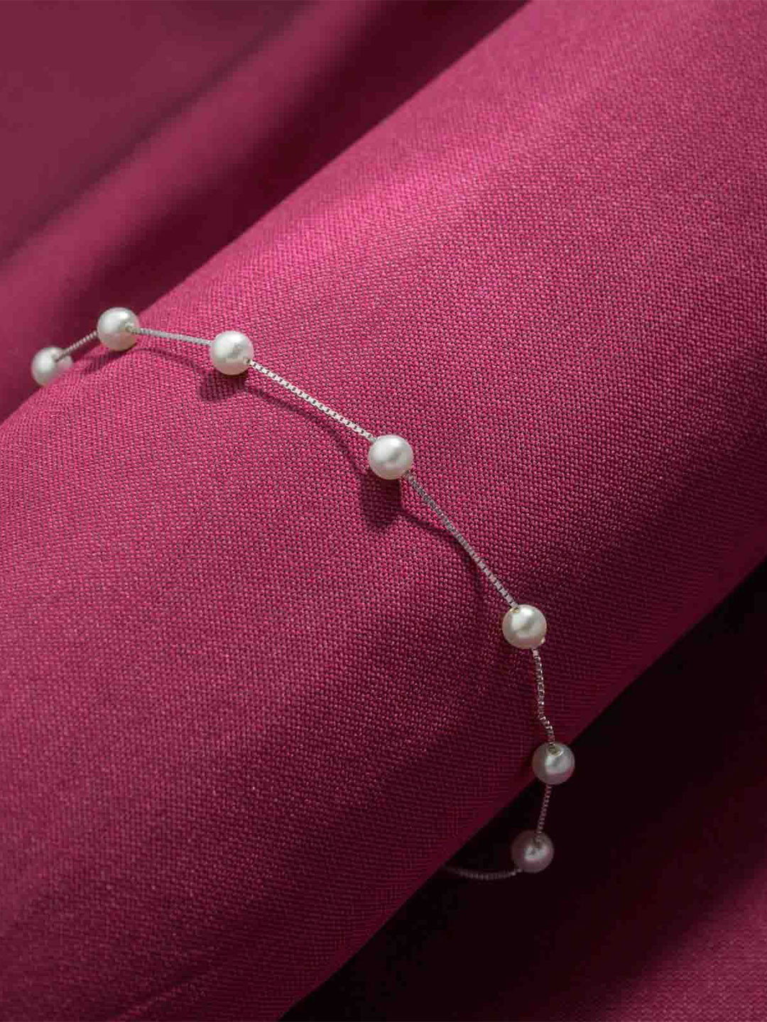 

Gargi by P. N. Gadgil & Sons 925 Sterling Silver Beaded Wraparound Bracelet