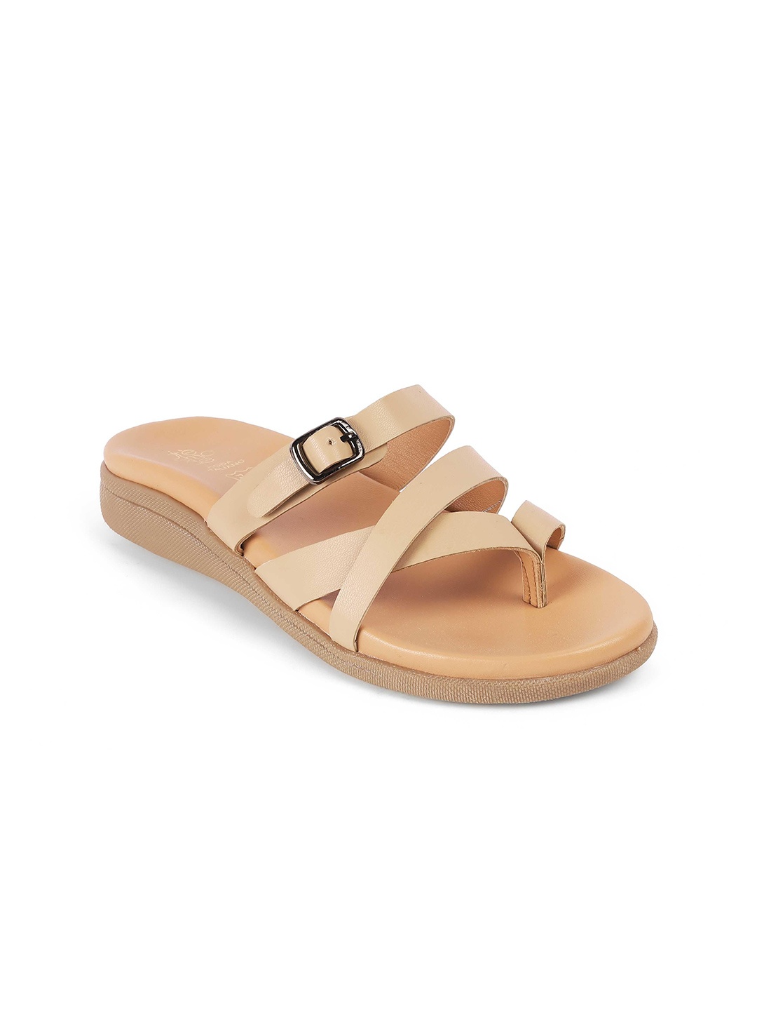

Tresmode Women Open Toe Flats, Beige