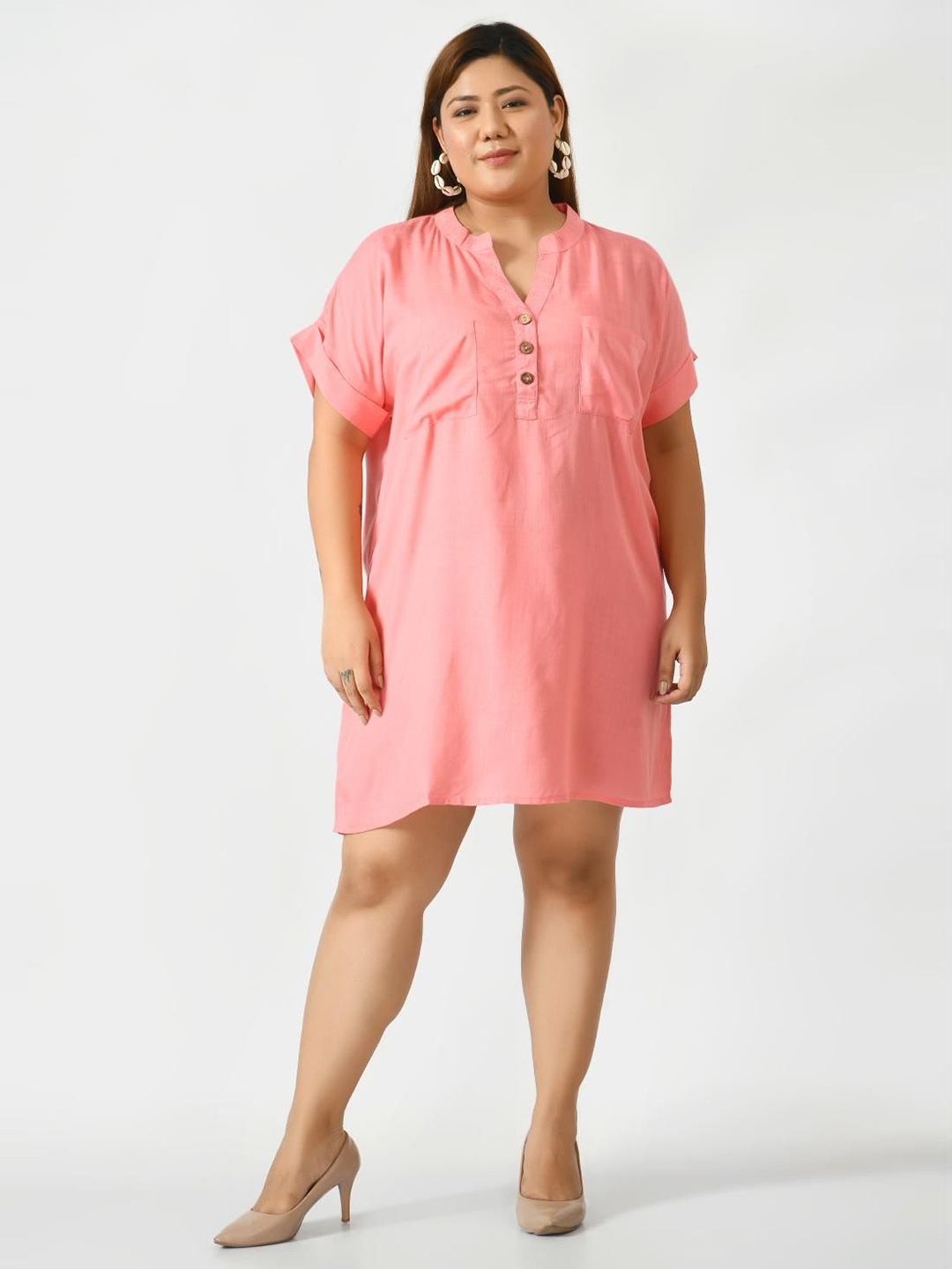 

VAAMII A-Line Dress, Coral