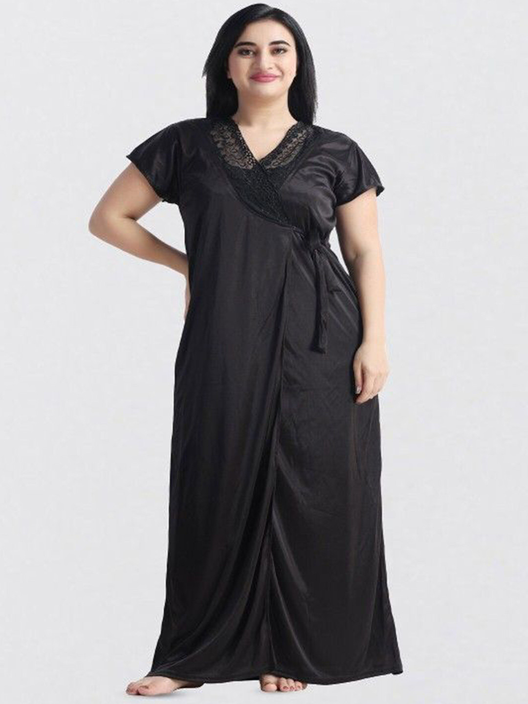 

Softwrap Maxi Nightdress, Black