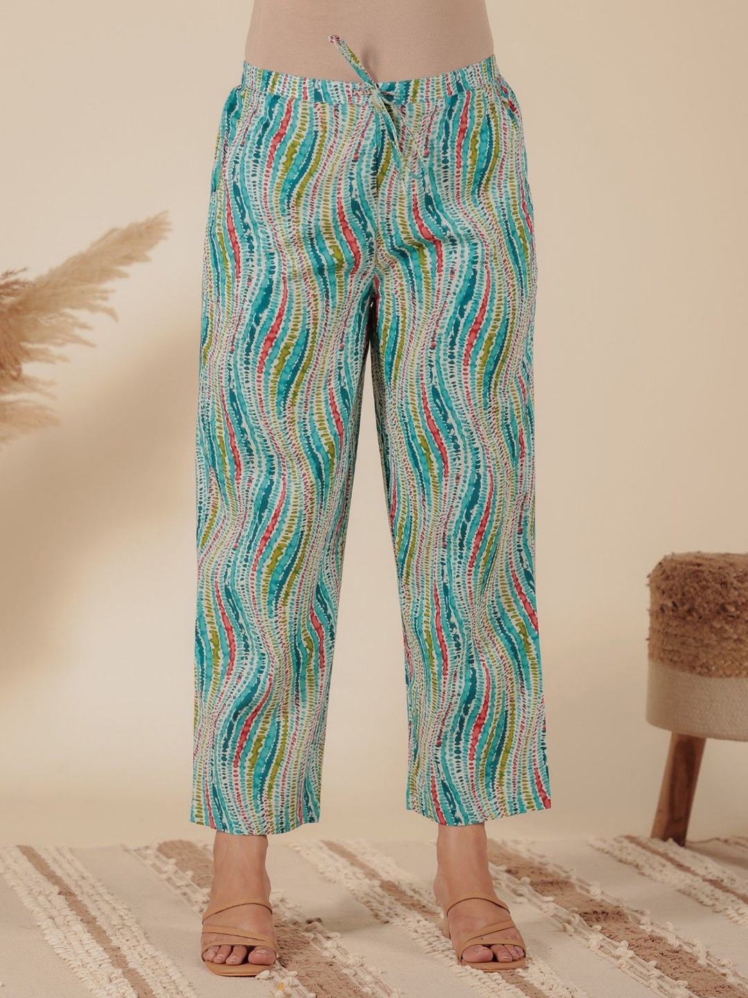 

Aramya Women Printed Ethnic Palazzos, Green