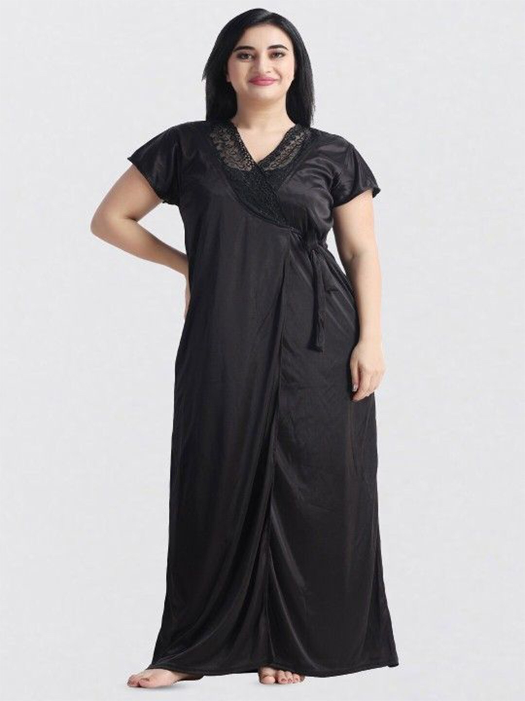 

Beera Maxi Nightdress, Black