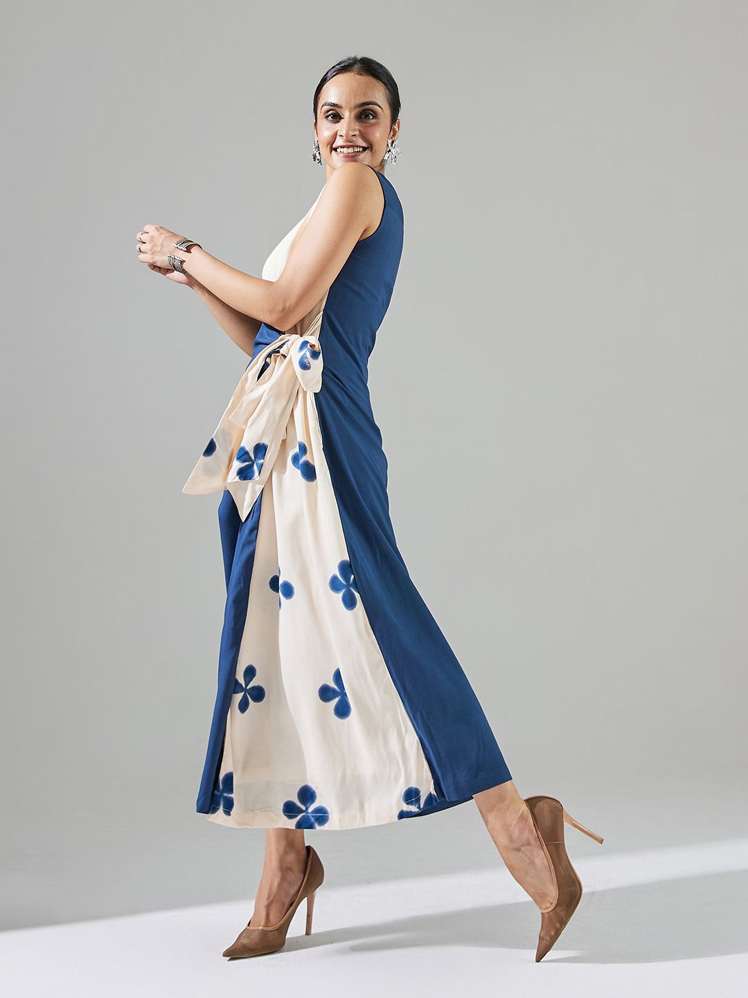 

Dorabi Floral Print Maxi Dress, Blue