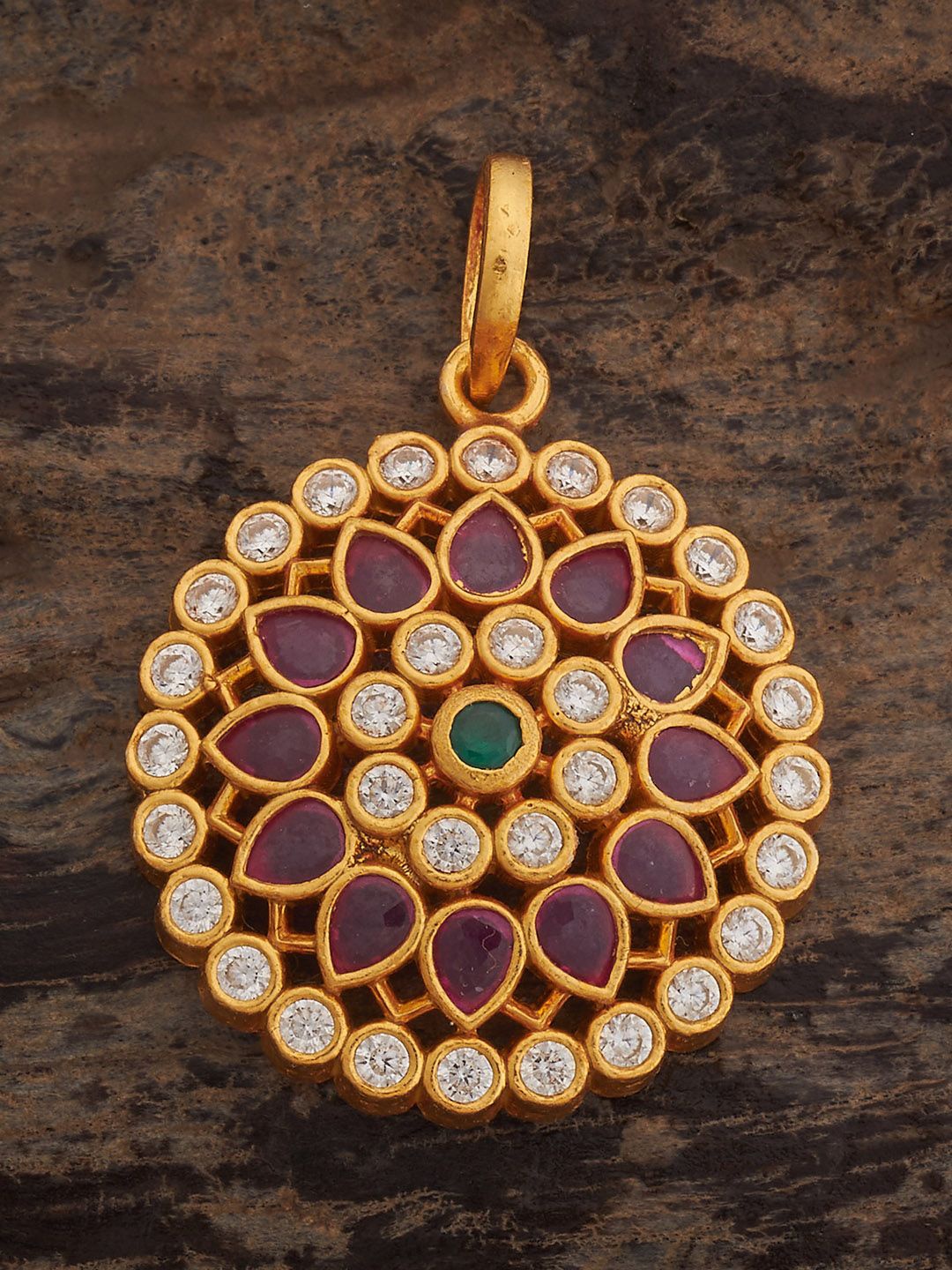 

Kushal's Fashion Jewellery Gold-Plated Circular Pendants