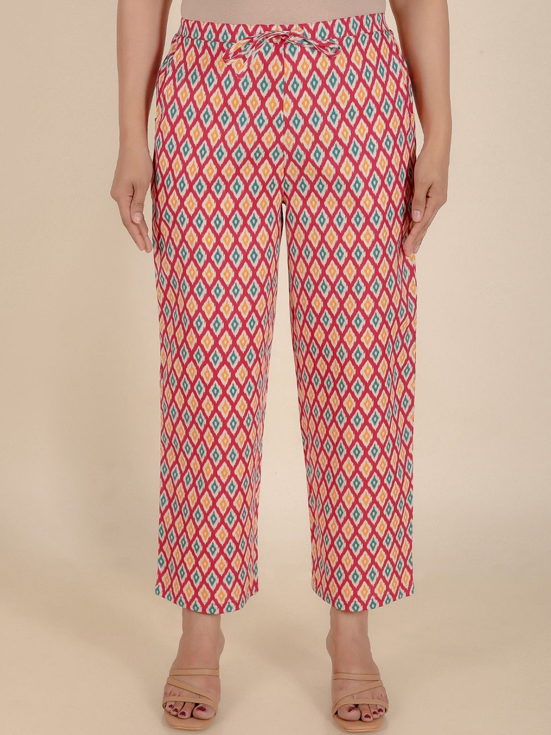 

Aramya Women Ethnic Motifs Printed Ethnic Palazzos, Pink