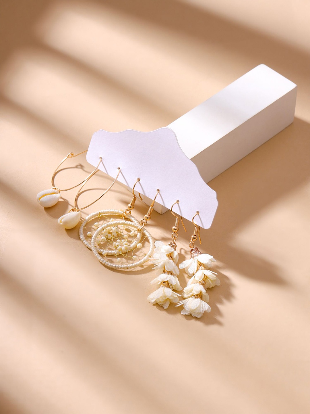 

Yellow Chimes Contemporary Half Hoop Earrings, Gold