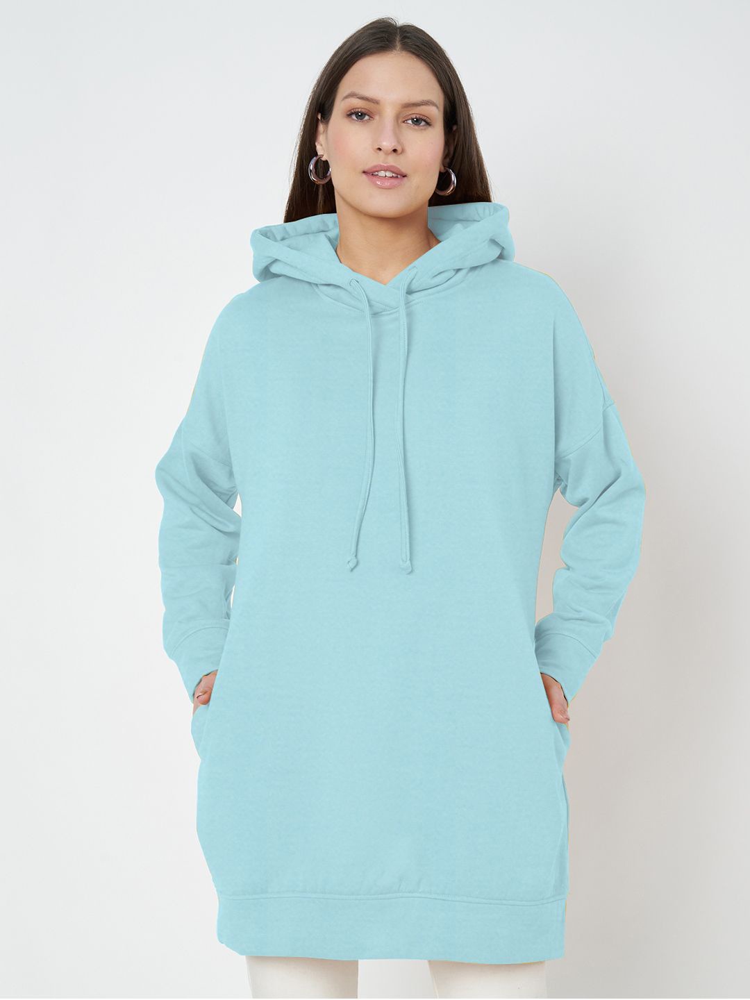 

BRINNS Women Hooded Sweatshirt, Turquoise blue
