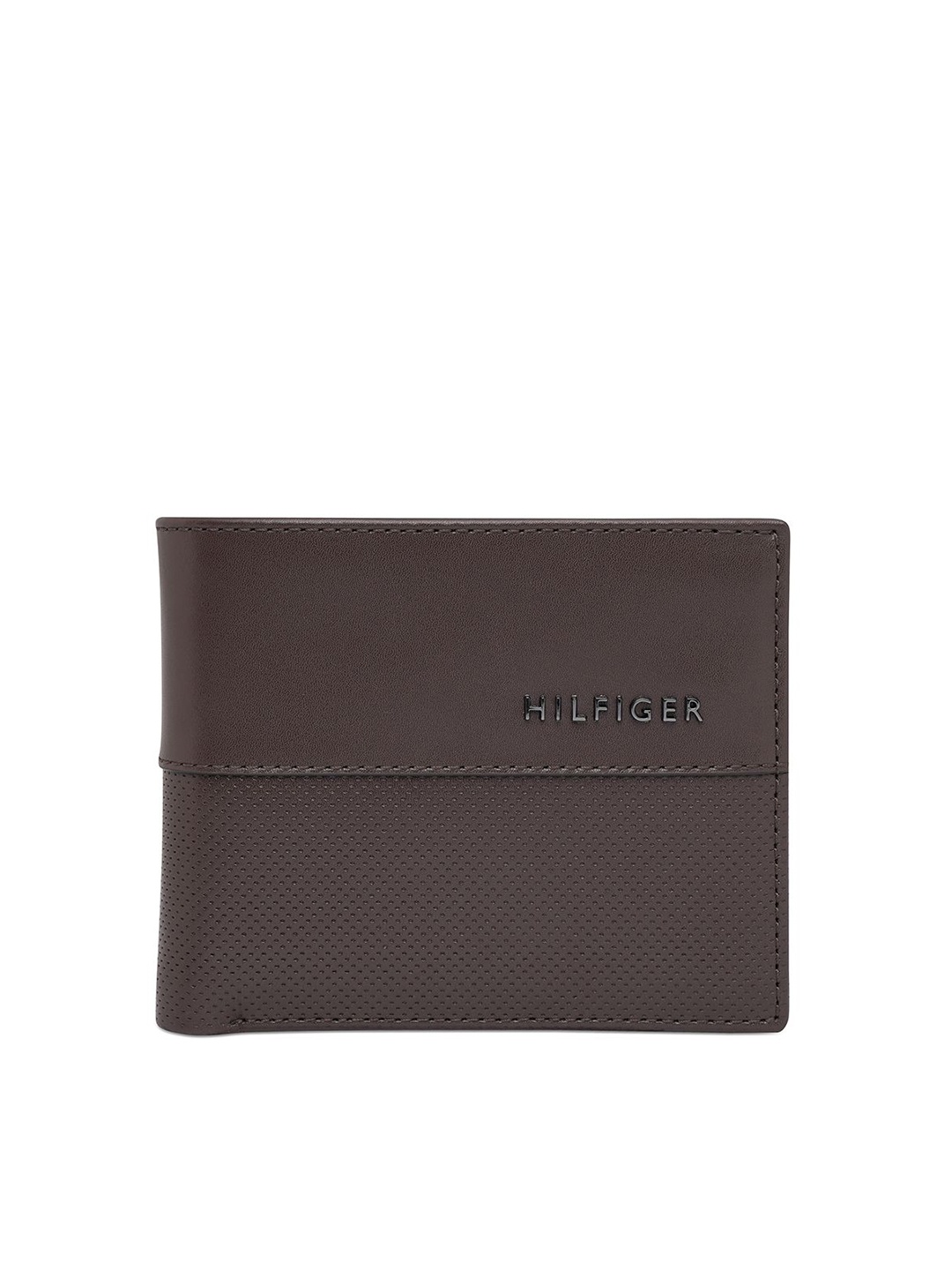 

Tommy Hilfiger Men Leather Two Fold Wallet, Brown