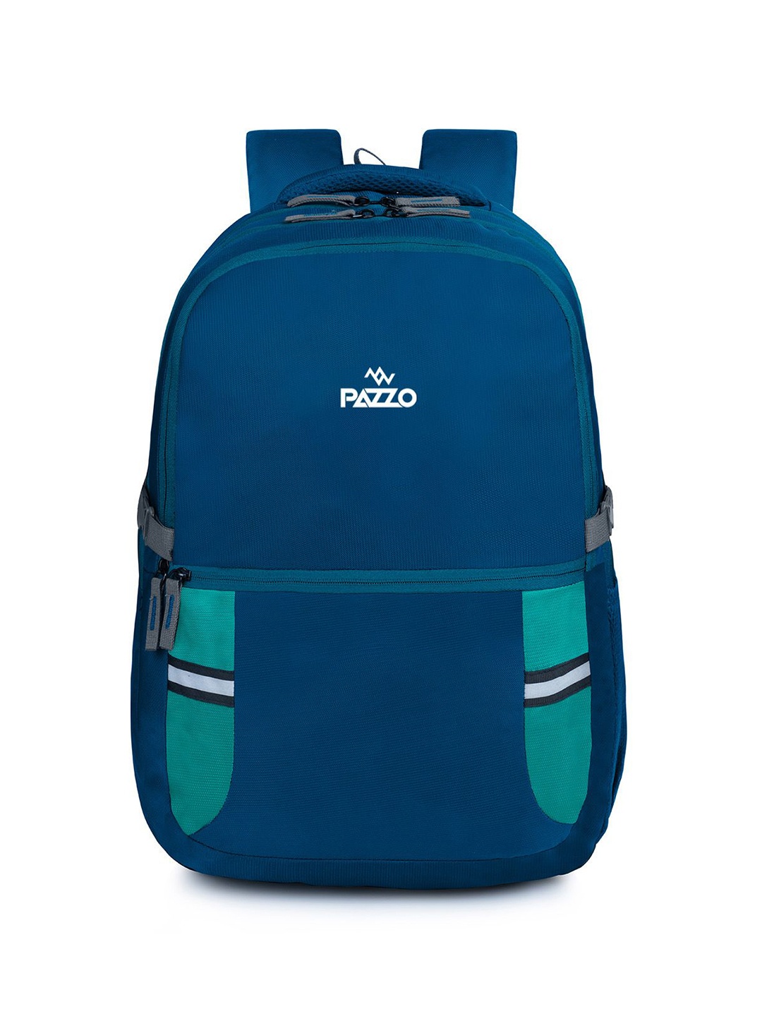 

PAZZO Unisex Brand Logo Printed Water Resistance Backpack, Blue